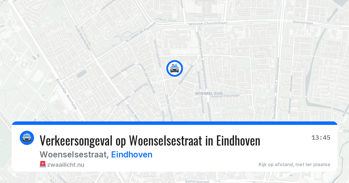 Verkeersongeval op Woenselsestraat in Eindhoven — 14 mrt 2026