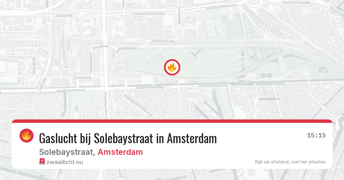 Gaslucht bij Solebaystraat in Amsterdam — 6 apr 2026