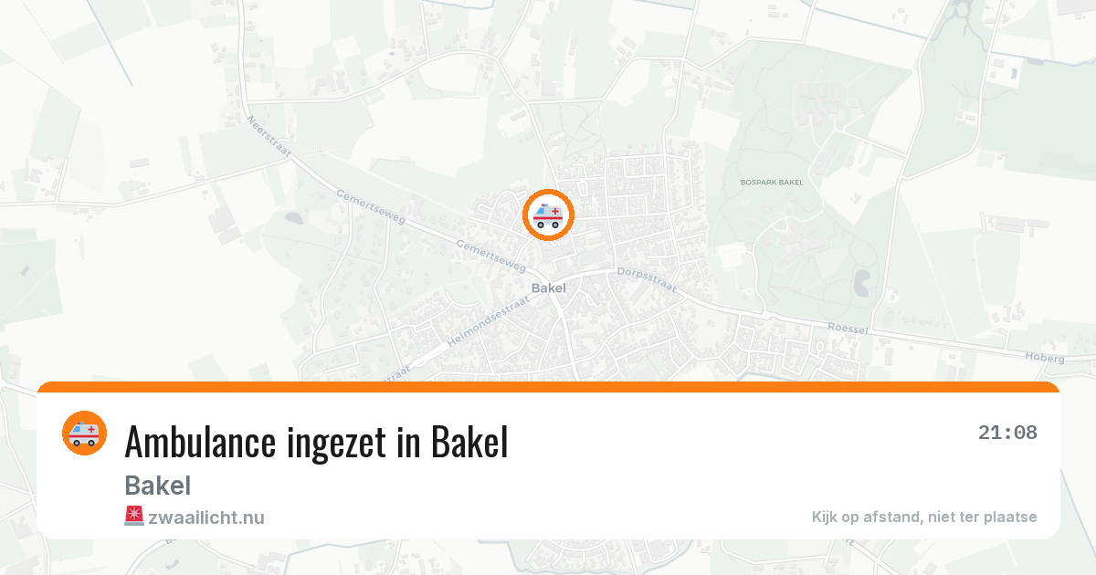 Ambulance ingezet in Bakel — 31 mrt 2026