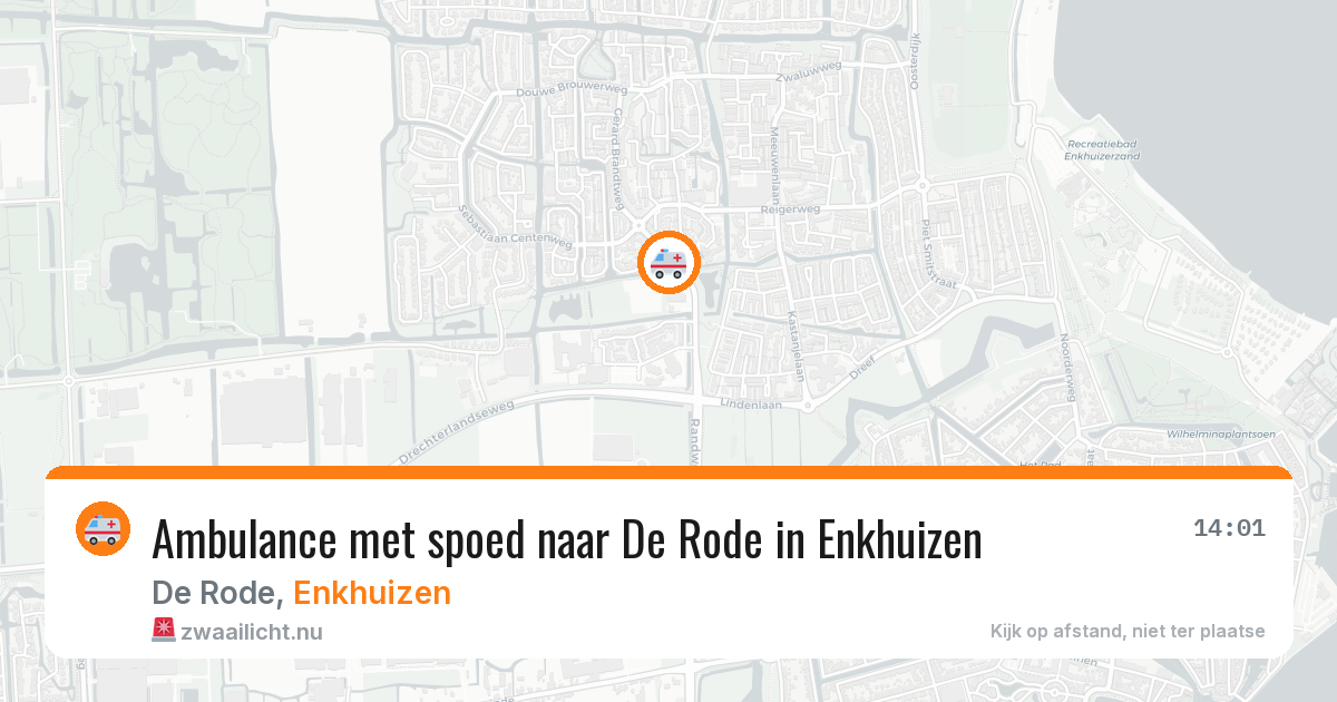 Ambulance met spoed naar De Rode in Enkhuizen — 21 jan 2026