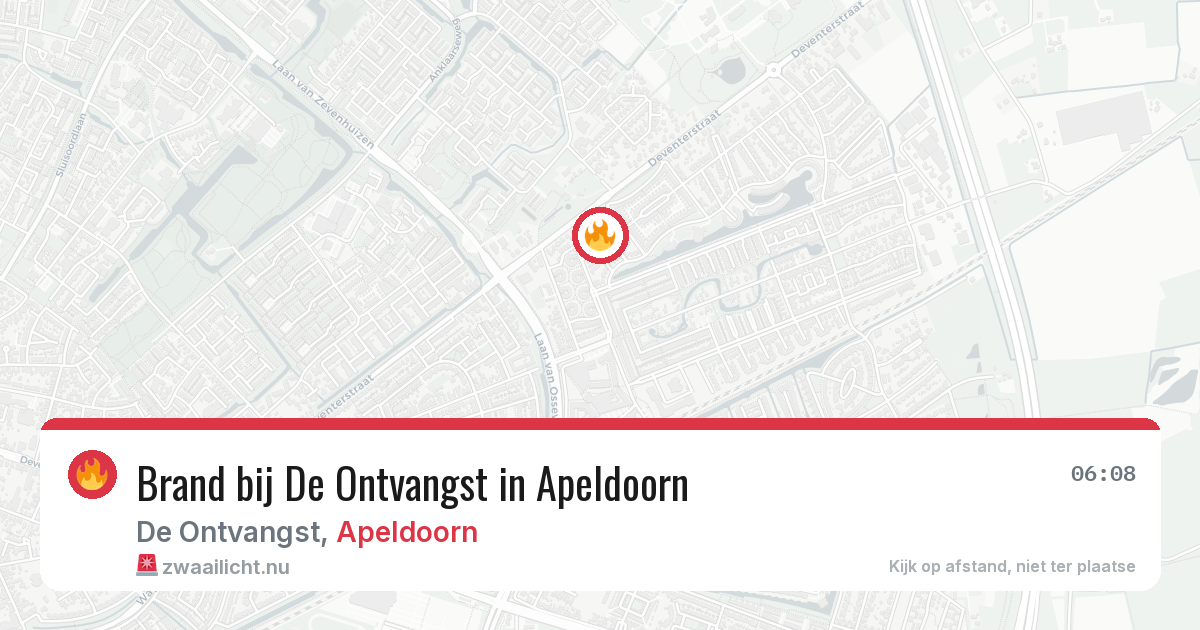 Brand bij De Ontvangst in Apeldoorn — 13 jul 2026