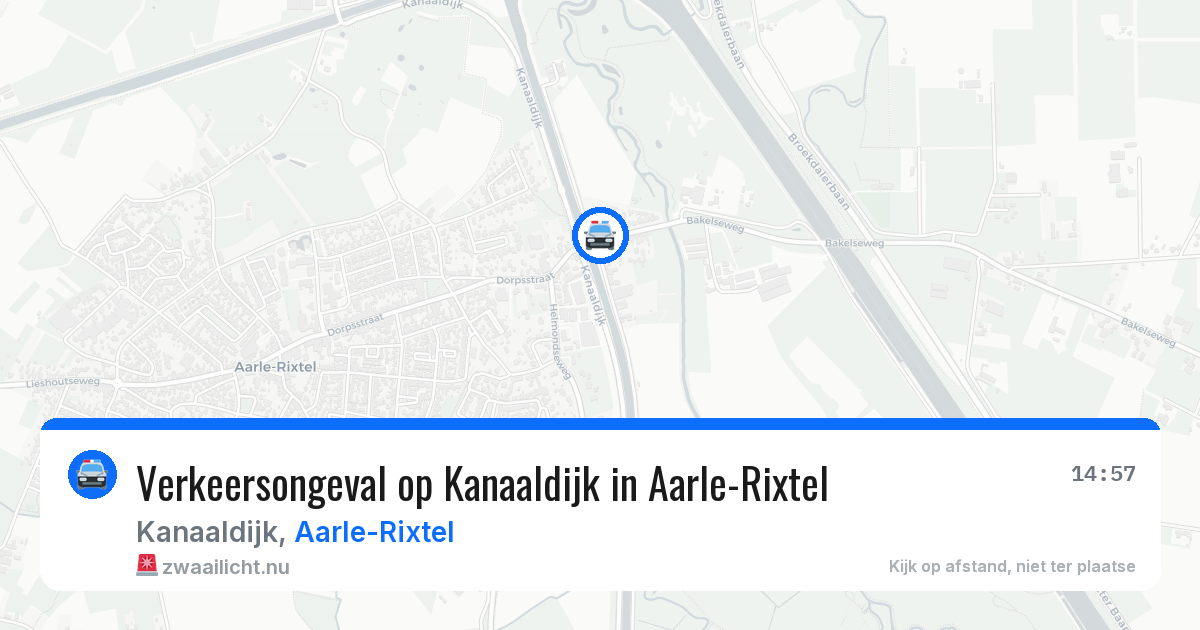 Verkeersongeval op Kanaaldijk in Aarle-Rixtel — 30 jun 2026