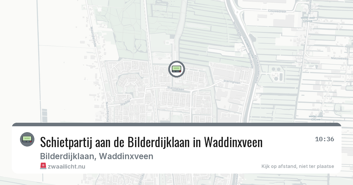 Schietpartij aan de Bilderdijklaan in Waddinxveen — 2 mrt 2026