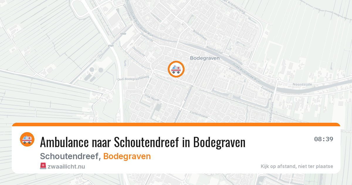 Ambulance naar Schoutendreef in Bodegraven — 25 jul 2026