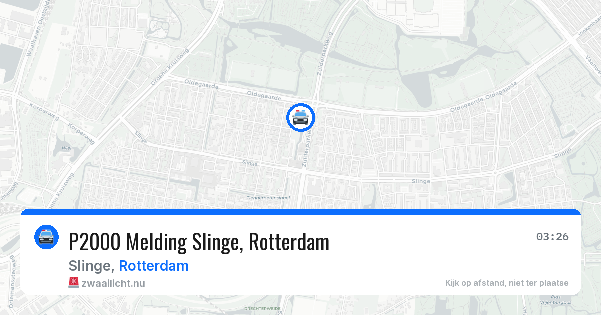 P2000 Melding Slinge, Rotterdam — 14 jul 2026