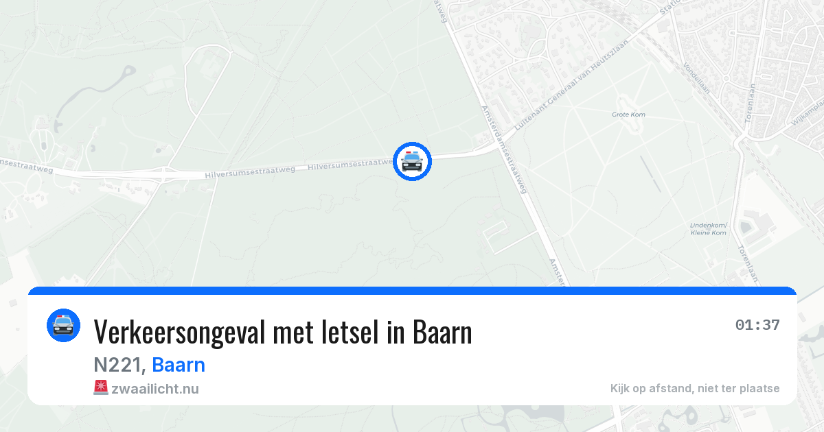 Verkeersongeval met letsel in Baarn — 30 mei 2026