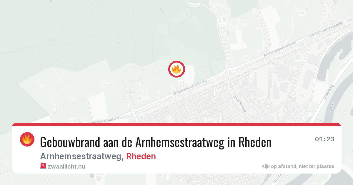 Gebouwbrand aan de Arnhemsestraatweg in Rheden — 3 apr 2026