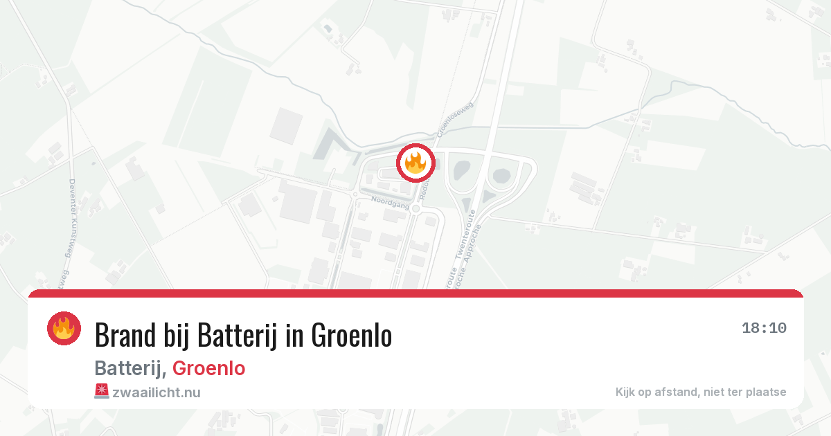 Brand bij Batterij in Groenlo — 29 mei 2026