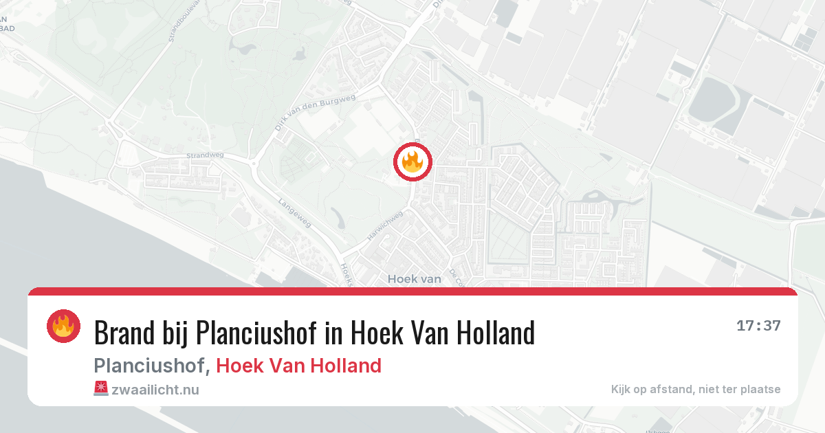 Brand bij Planciushof in Hoek Van Holland — 7 apr 2026