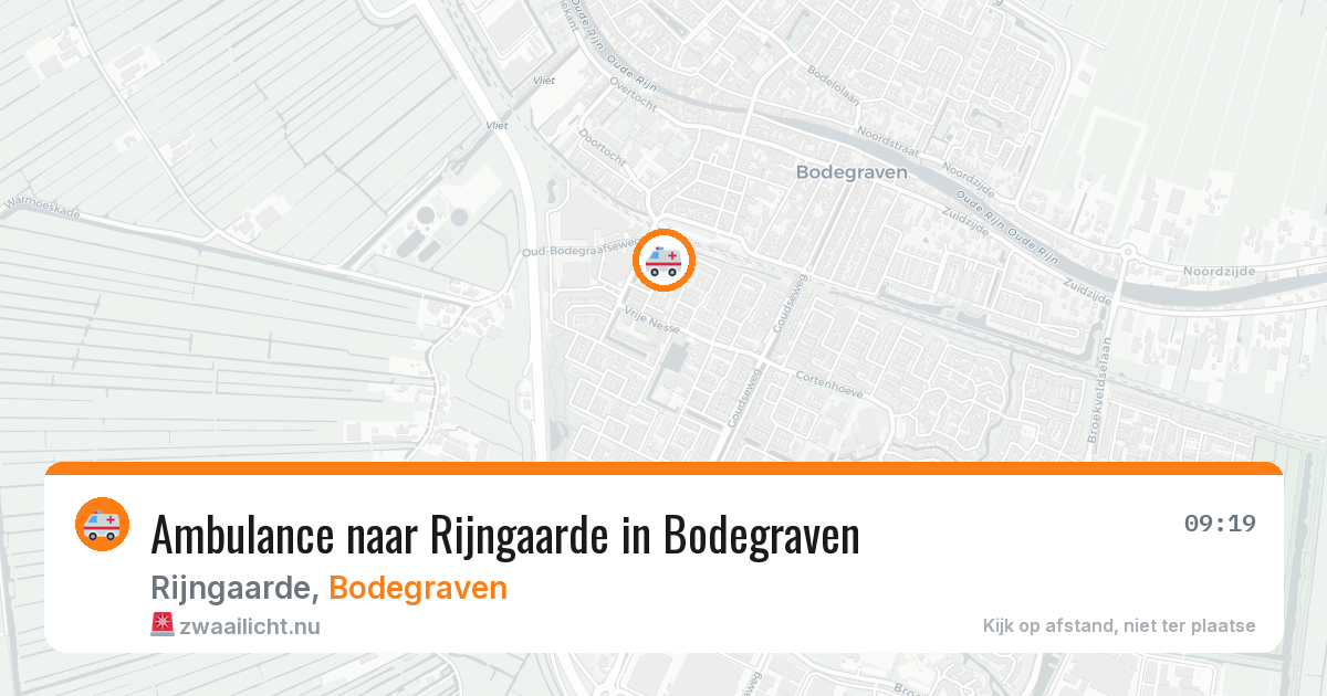 Ambulance naar Rijngaarde in Bodegraven — 13 jul 2026