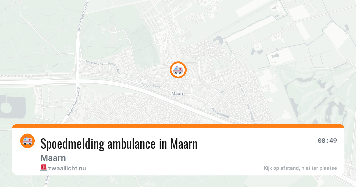 Spoedmelding ambulance in Maarn — 18 apr 2026