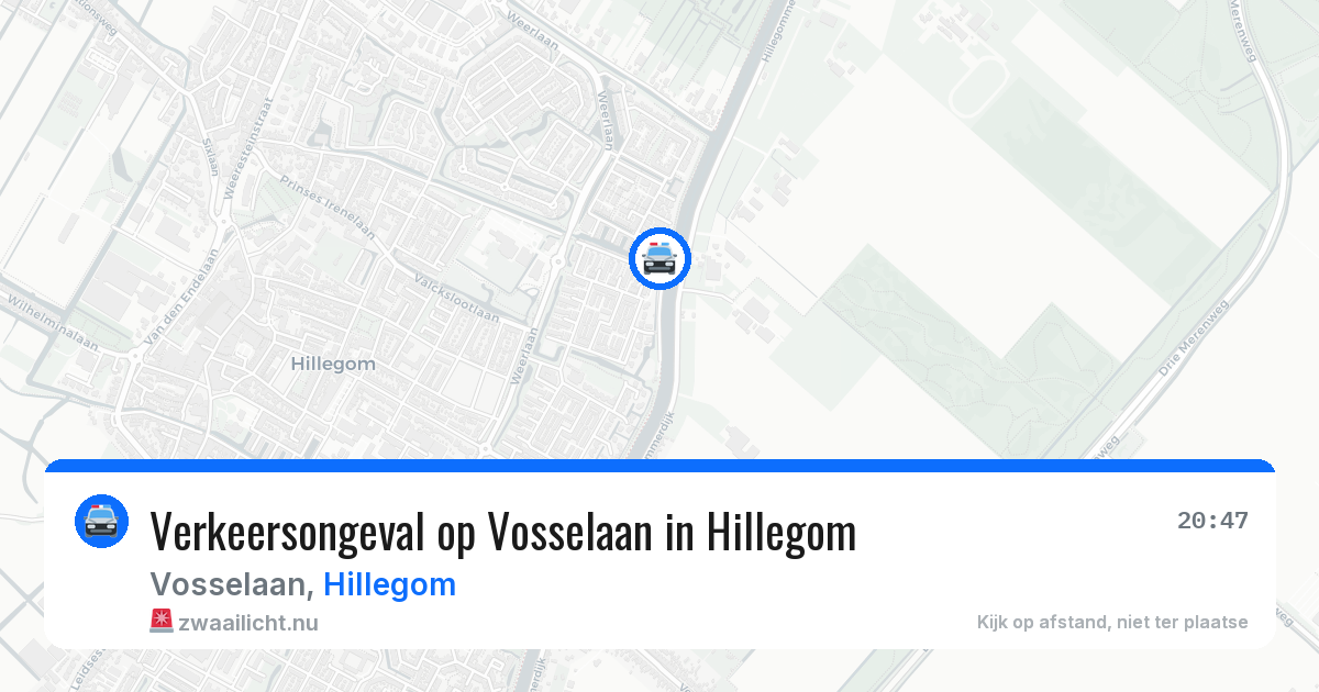 Verkeersongeval op Vosselaan in Hillegom — 1 apr 2026