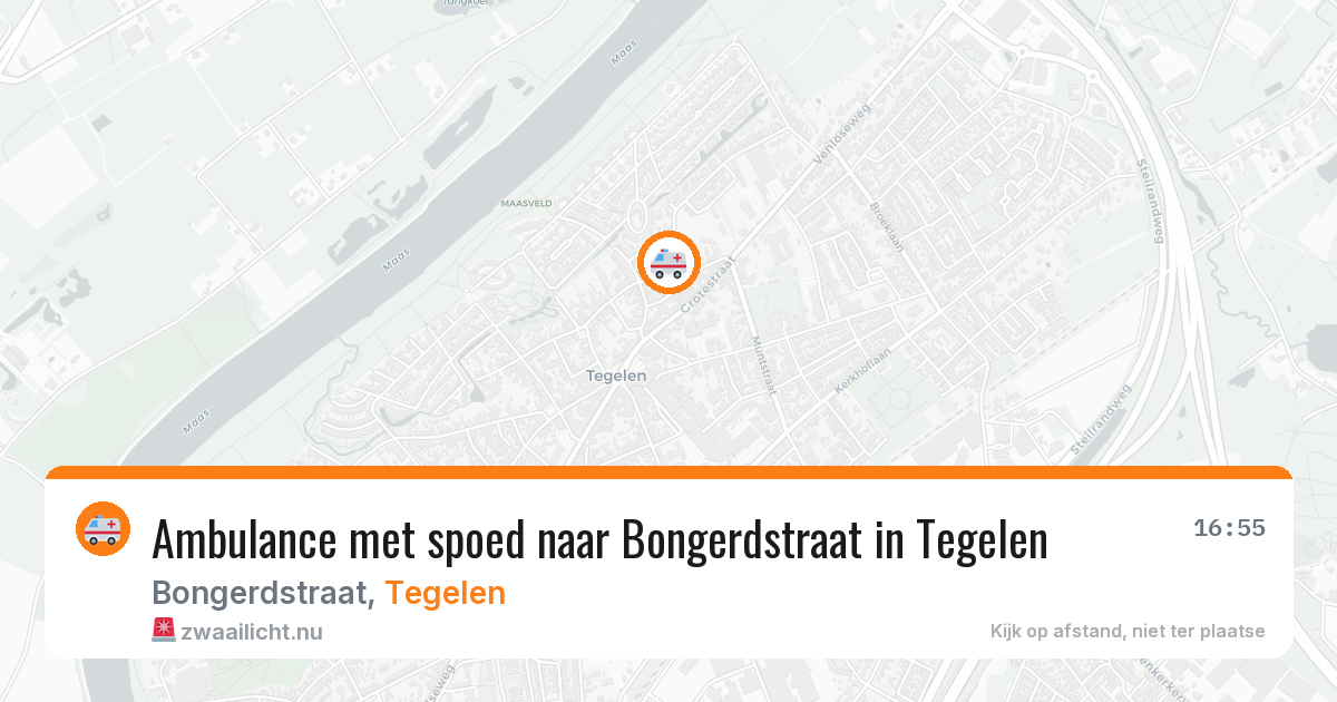 Ambulance met spoed naar Bongerdstraat in Tegelen — 15 jul 2026