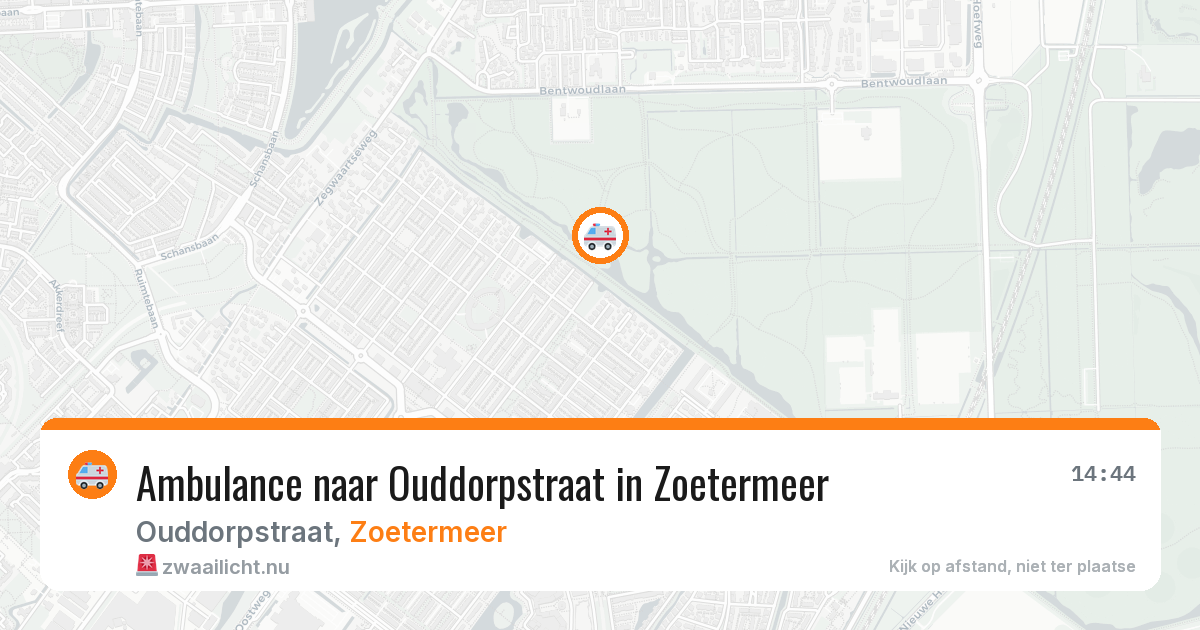 Ambulance naar Ouddorpstraat in Zoetermeer — 22 mei 2026