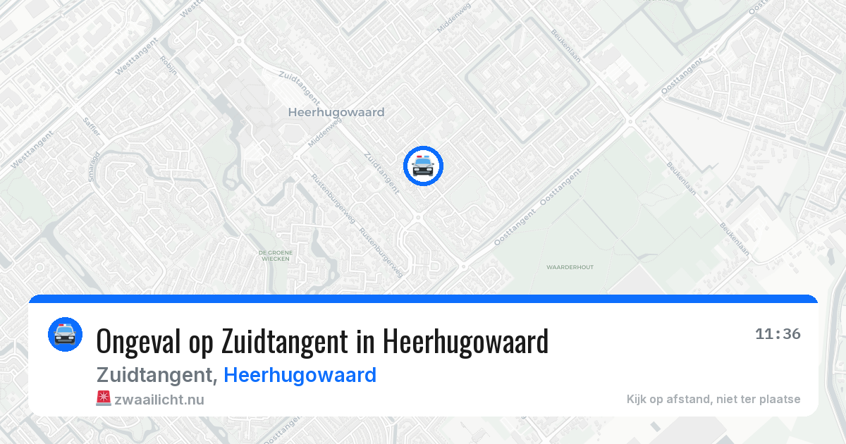 Ongeval op Zuidtangent in Heerhugowaard — 19 jul 2026
