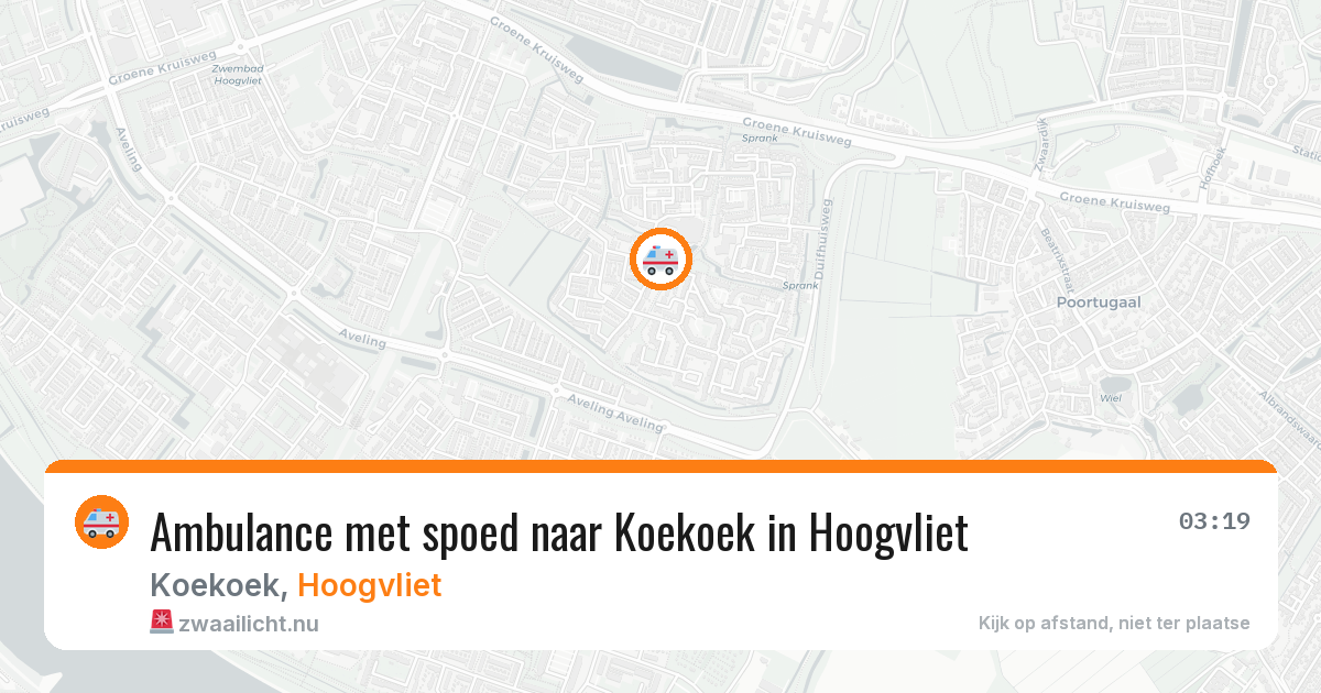 Ambulance met spoed naar Koekoek in Hoogvliet — 31 mei 2026