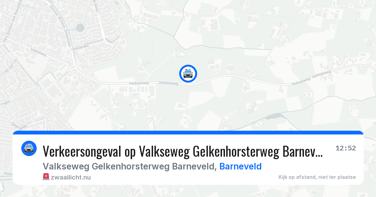 Verkeersongeval op Valkseweg Gelkenhorsterweg Barneveld in Barneveld — 20 jan 2026