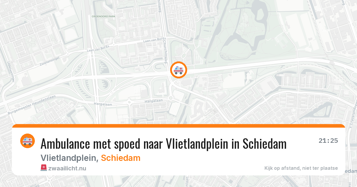 Ambulance met spoed naar Vlietlandplein in Schiedam — 18 mrt 2026