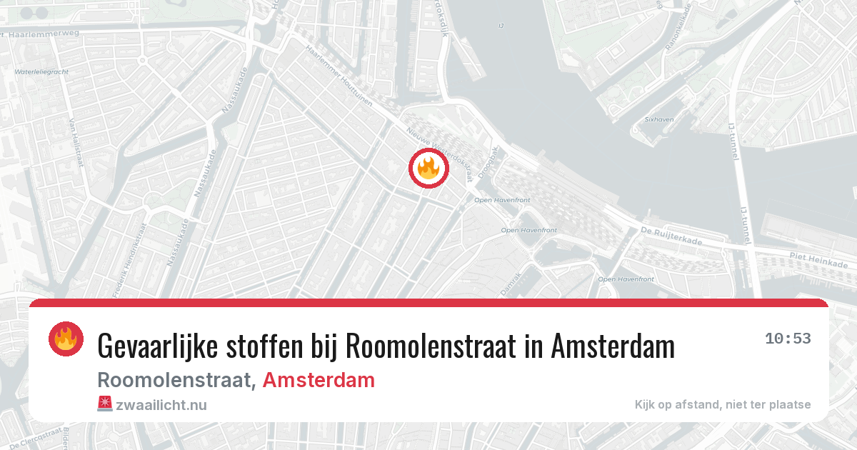 Gevaarlijke stoffen bij Roomolenstraat in Amsterdam — 24 jul 2026