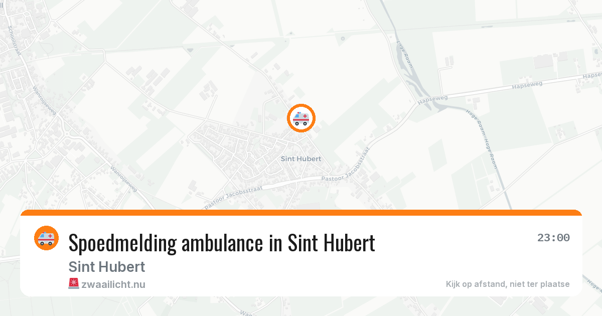 Spoedmelding ambulance in Sint Hubert — 9 feb 2026