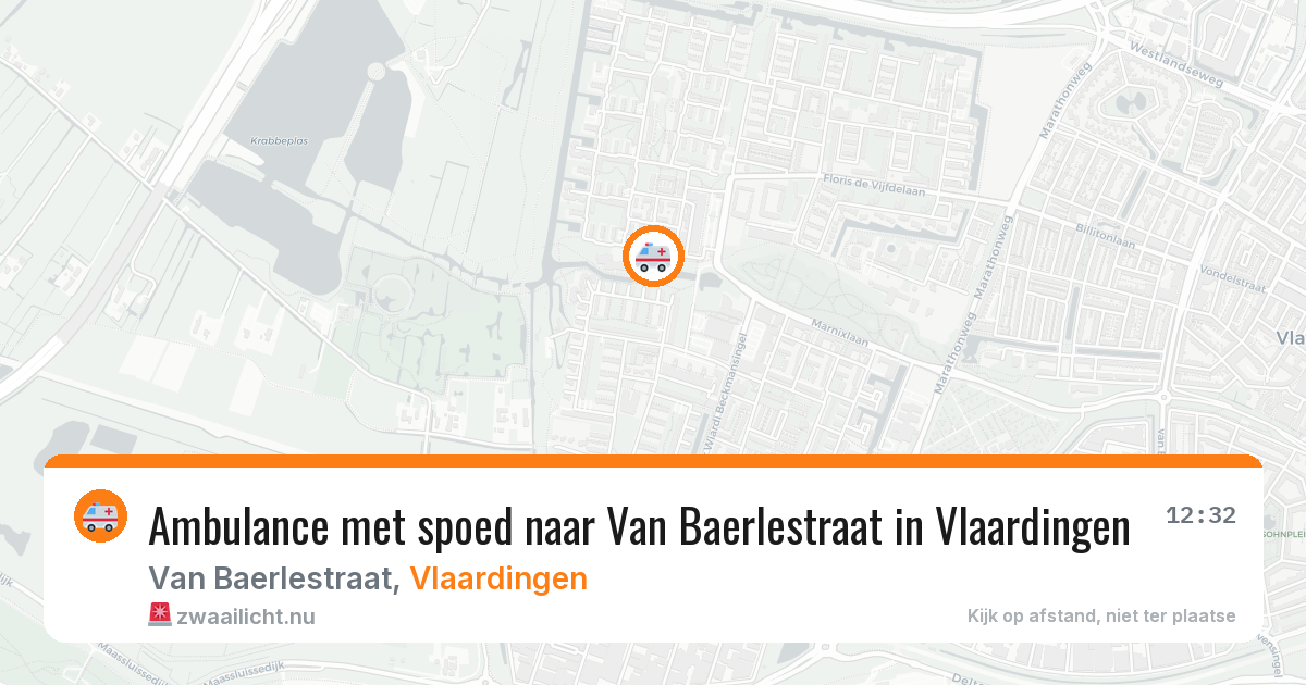 Ambulance met spoed naar Van Baerlestraat in Vlaardingen — 4 mei 2026