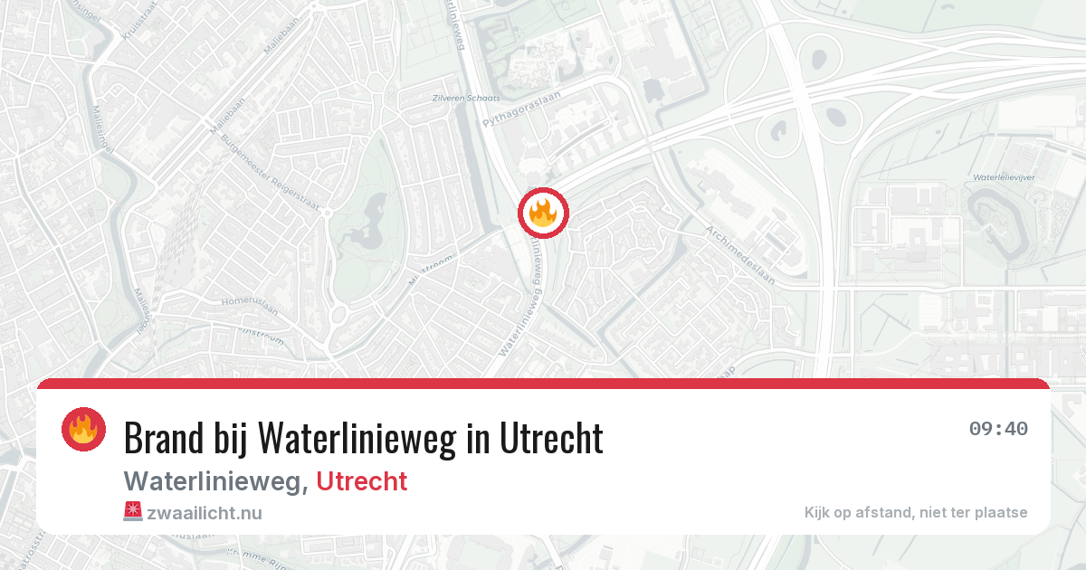 Brand bij Waterlinieweg in Utrecht — 3 jun 2026