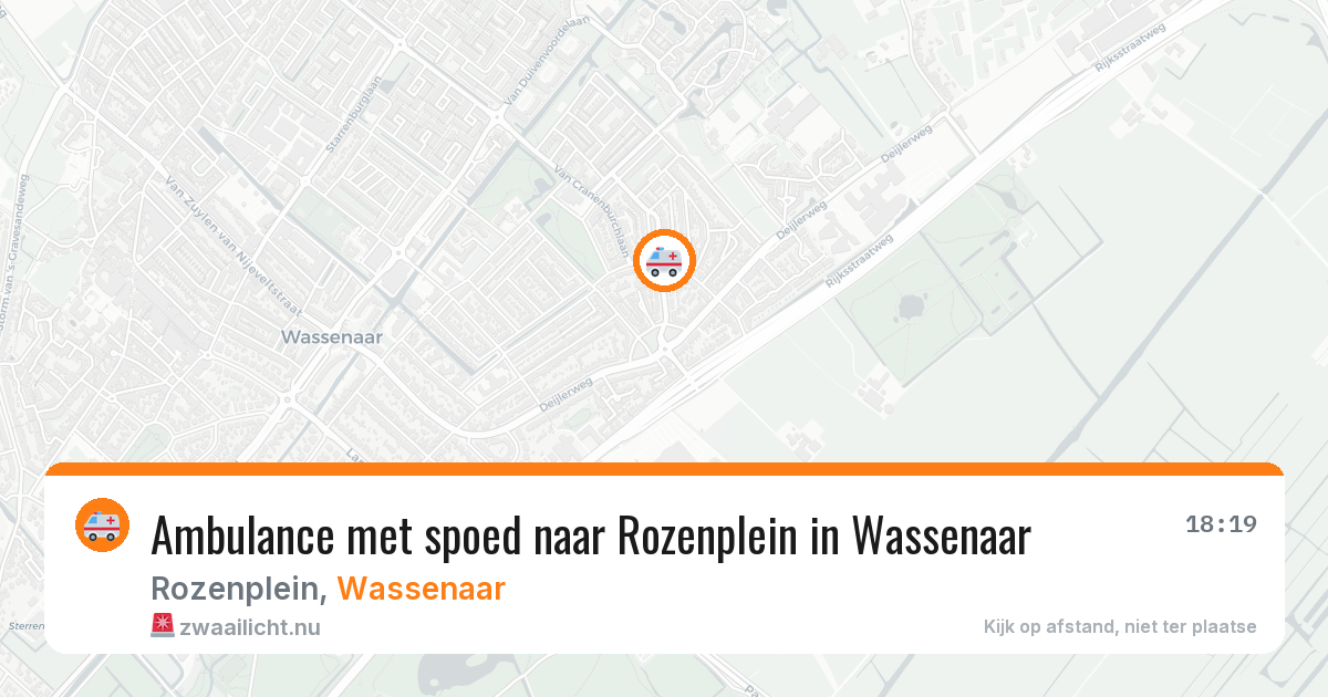 Ambulance met spoed naar Rozenplein in Wassenaar — 15 jul 2026