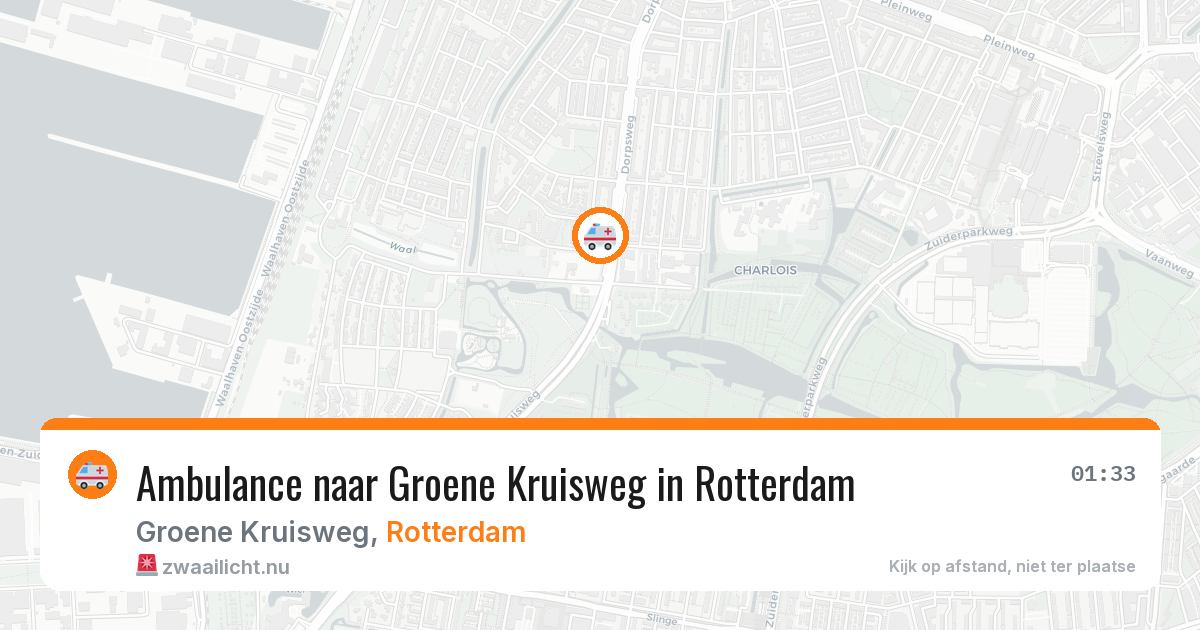 Ambulance naar Groene Kruisweg in Rotterdam — 19 mrt 2026