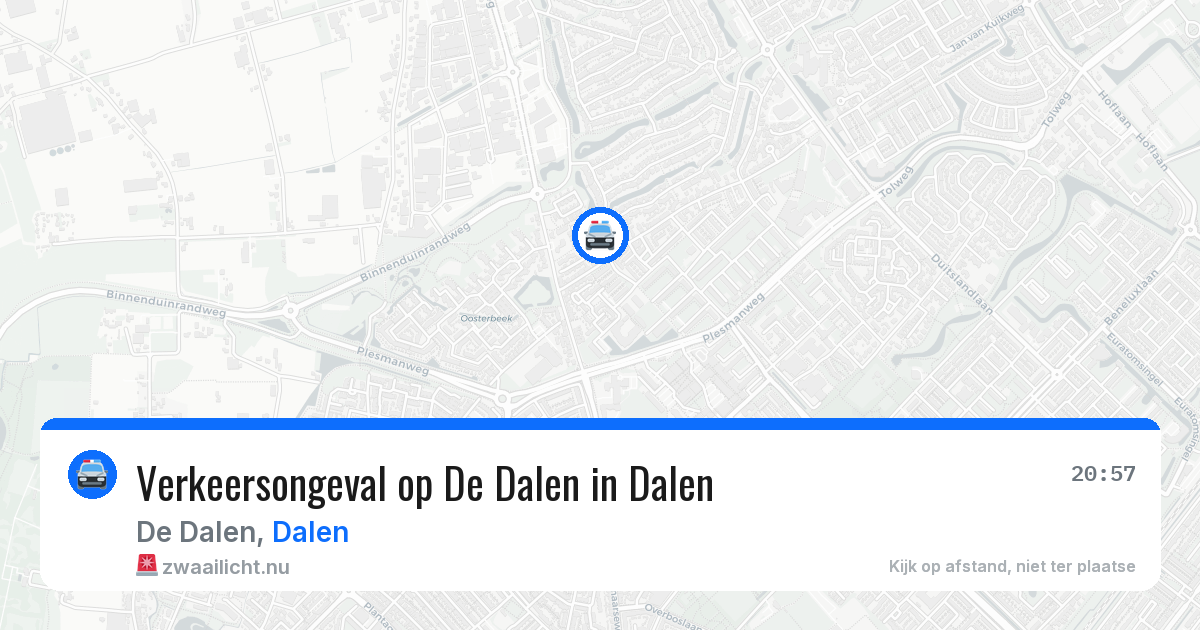 Verkeersongeval op De Dalen in Dalen — 17 jul 2026