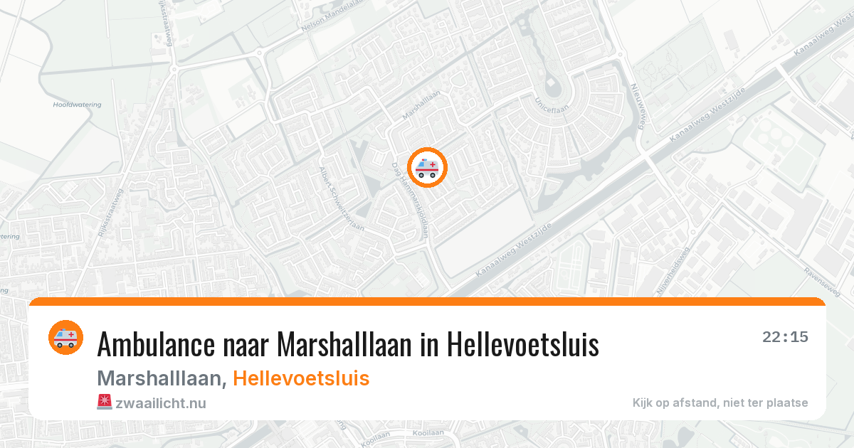 Ambulance naar Marshalllaan in Hellevoetsluis — 19 jul 2026