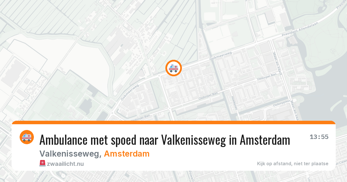 Ambulance met spoed naar Valkenisseweg in Amsterdam — 23 mrt 2026