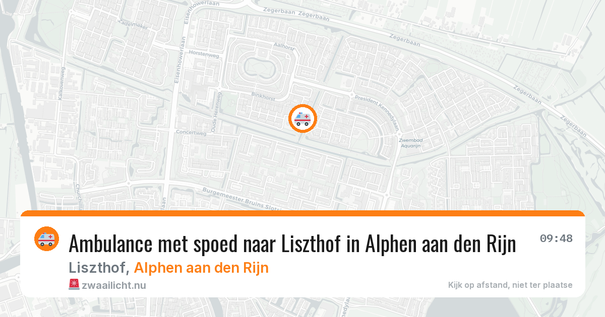 Ambulance met spoed naar Liszthof in Alphen aan den Rijn — 28 mei 2026
