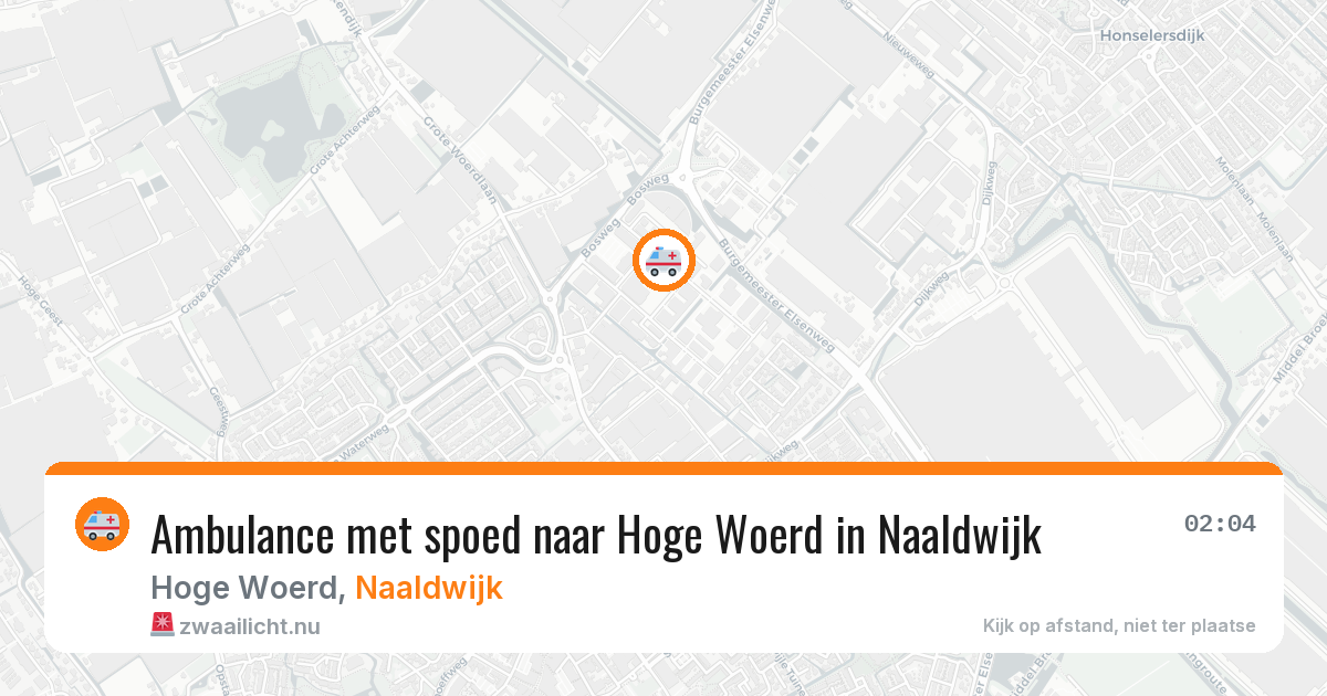 Ambulance met spoed naar Hoge Woerd in Naaldwijk — 20 jul 2026