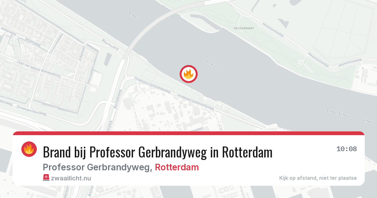 Brand bij Professor Gerbrandyweg in Rotterdam — 7 mei 2026