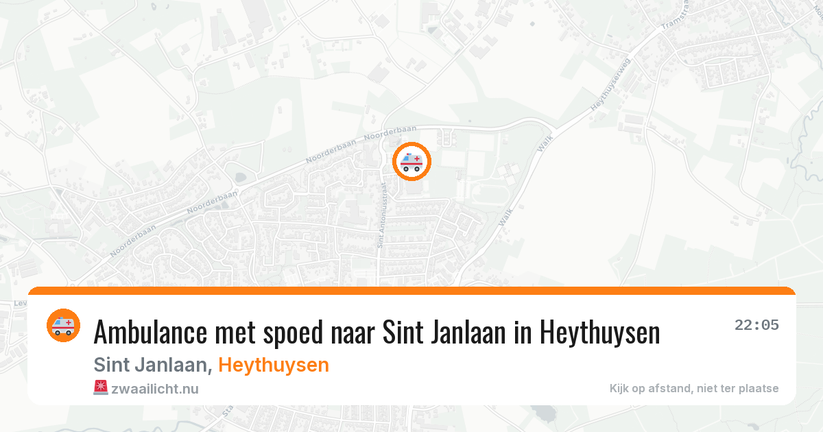 Ambulance met spoed naar Sint Janlaan in Heythuysen — 23 jul 2026