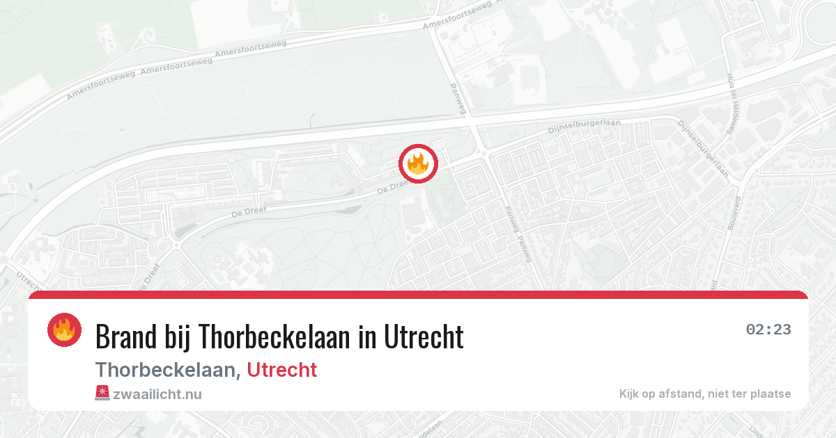 Brand bij Thorbeckelaan in Utrecht — 21 jul 2026
