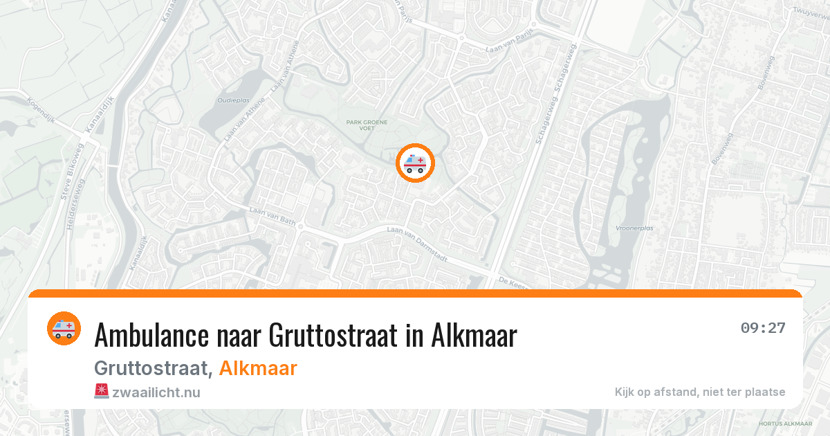 Ambulance naar Gruttostraat in Alkmaar — 23 mrt 2026