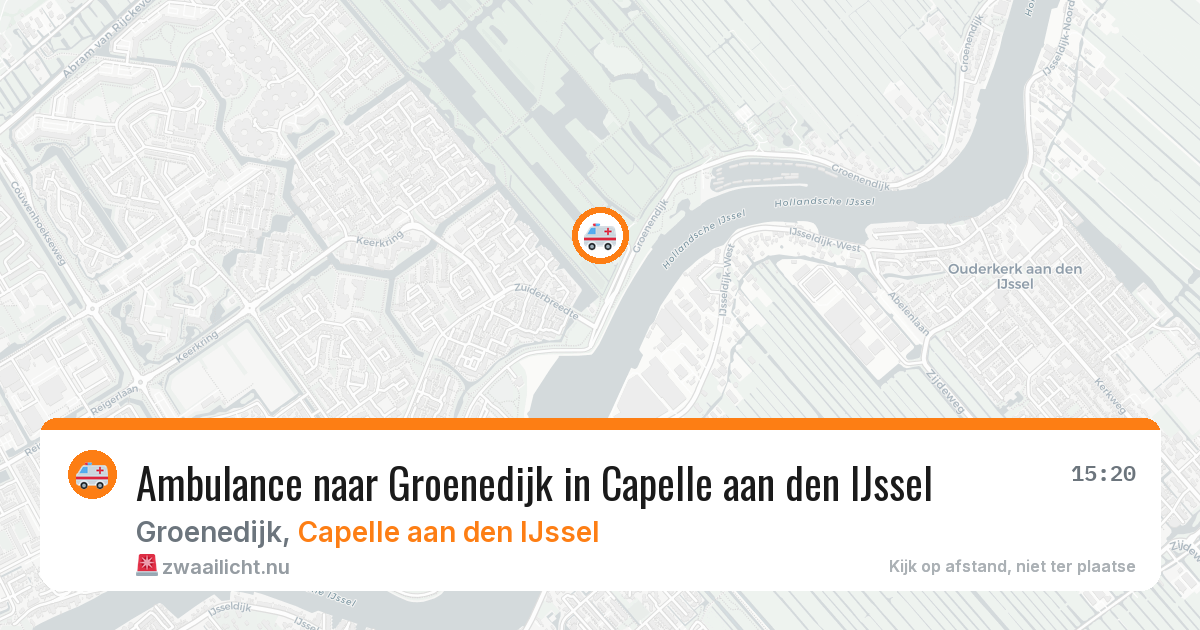 Ambulance naar Groenedijk in Capelle aan den IJssel — 24 jul 2026
