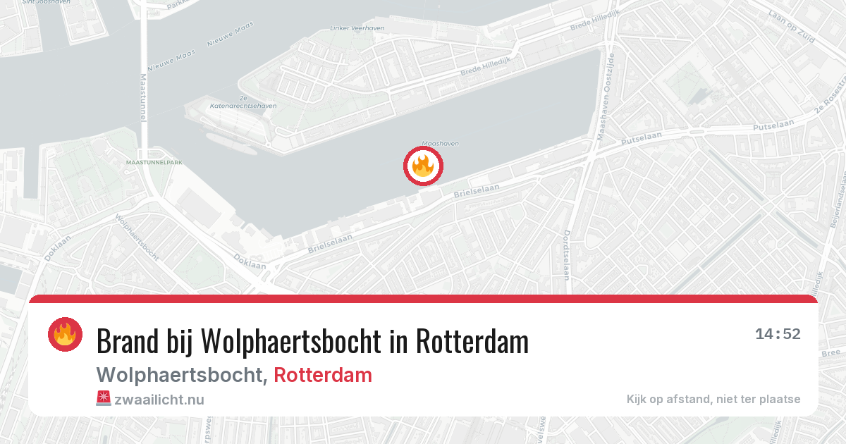Brand bij Wolphaertsbocht in Rotterdam — 9 mei 2026