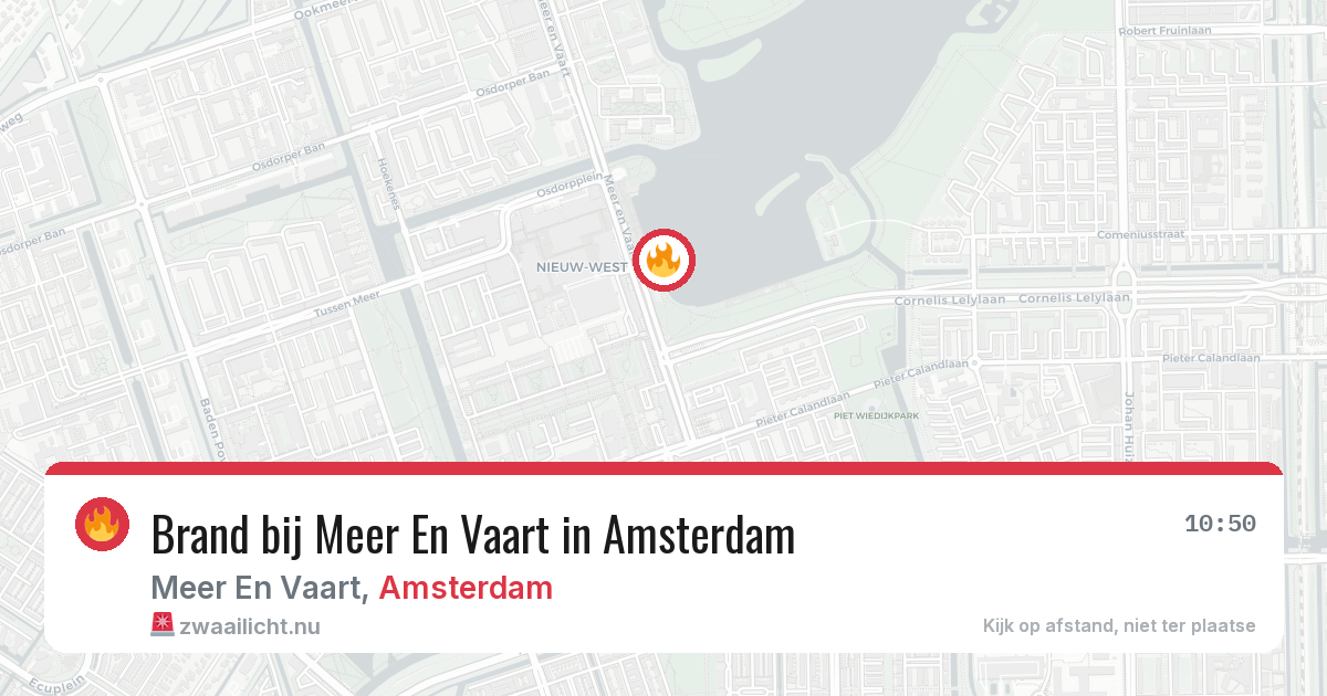 Brand bij Meer En Vaart in Amsterdam — 21 apr 2026