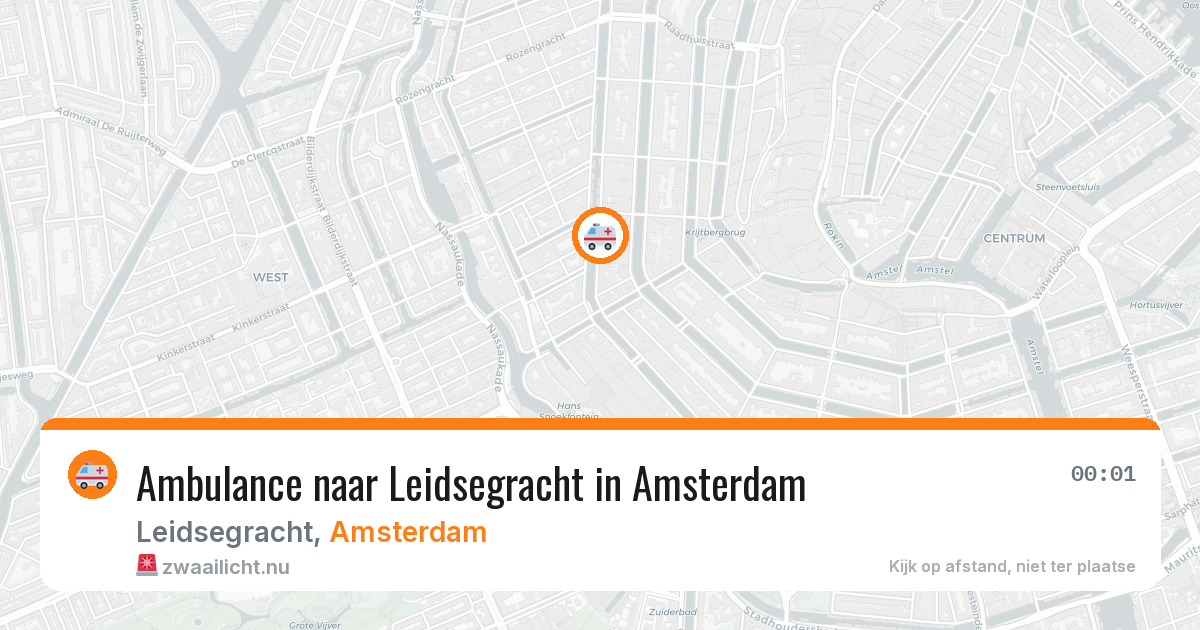 Ambulance naar Leidsegracht in Amsterdam — 14 mei 2026