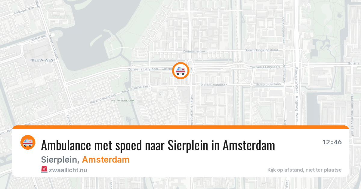 Ambulance met spoed naar Sierplein in Amsterdam — 23 jul 2026