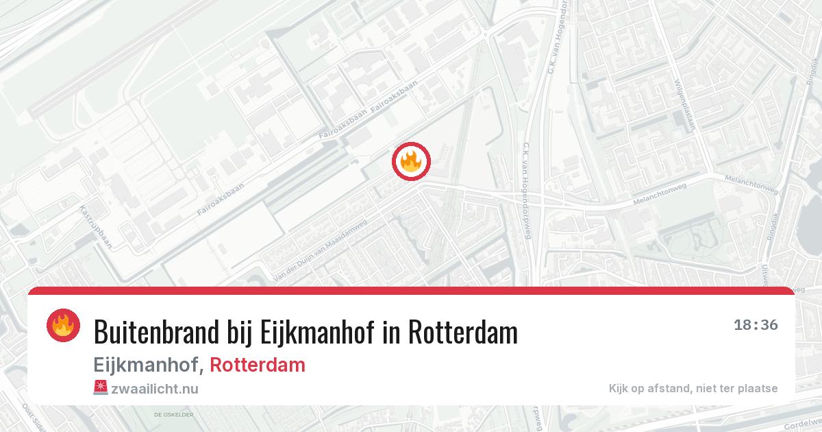 Buitenbrand bij Eijkmanhof in Rotterdam — 12 jul 2026