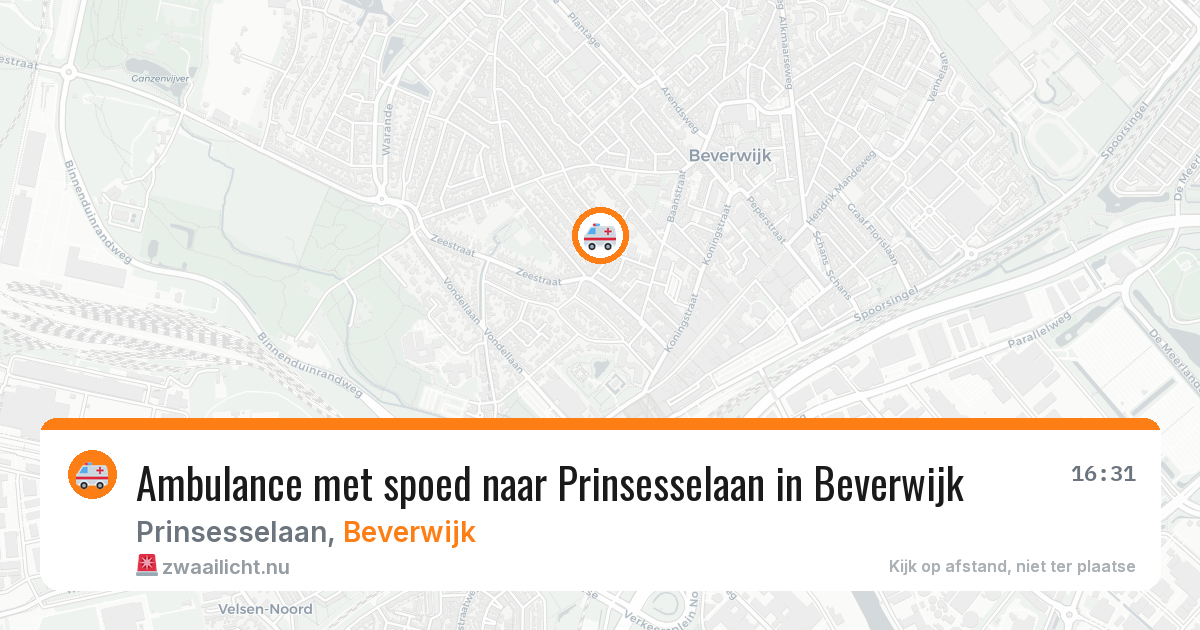Ambulance met spoed naar Prinsesselaan in Beverwijk — 16 jul 2026
