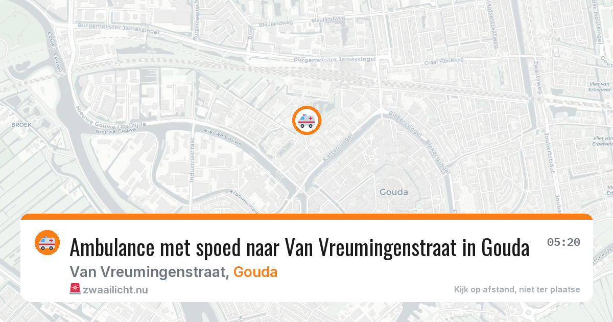 Ambulance met spoed naar Van Vreumingenstraat in Gouda — 22 jan 2026