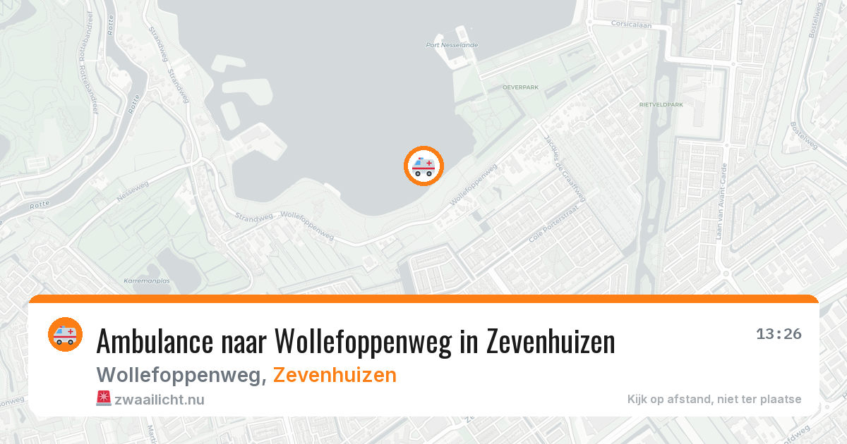 Ambulance naar Wollefoppenweg in Zevenhuizen — 20 mrt 2026