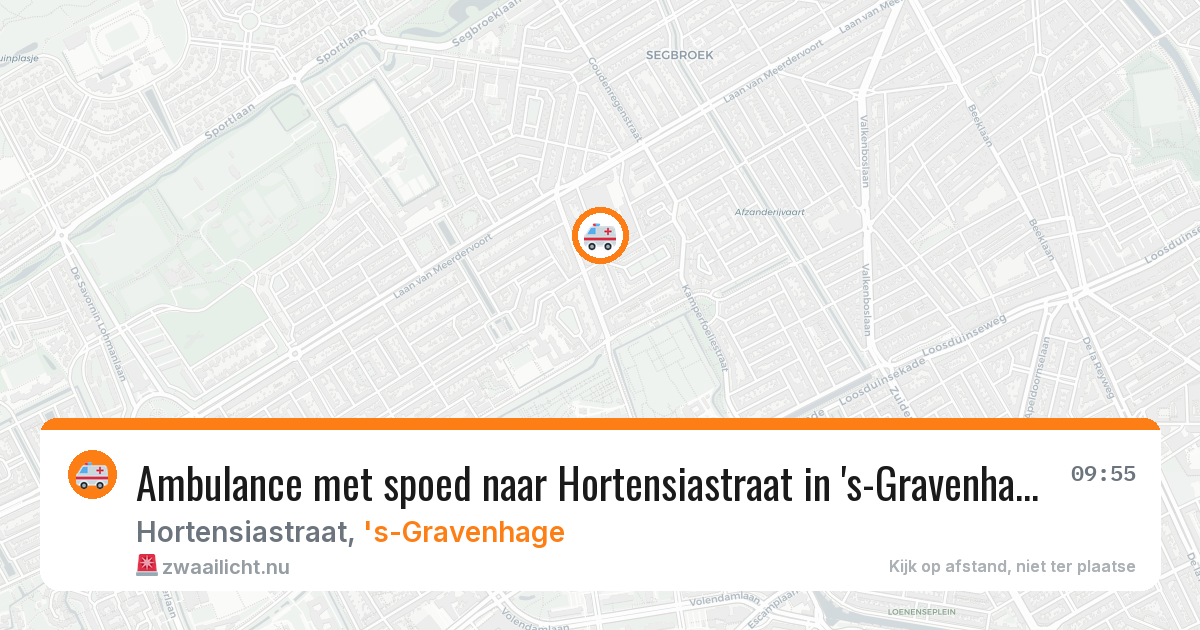 Ambulance met spoed naar Hortensiastraat in 's-Gravenhage — 25 mei 2026