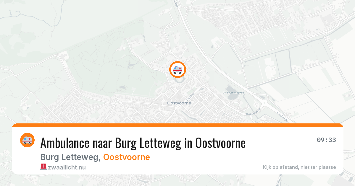 Ambulance naar Burg Letteweg in Oostvoorne — 9 jul 2026