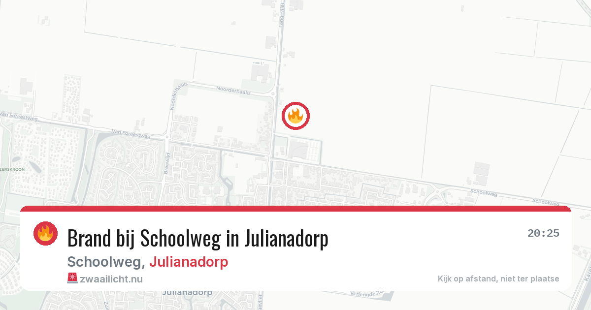 Brand bij Schoolweg in Julianadorp — 17 mei 2026