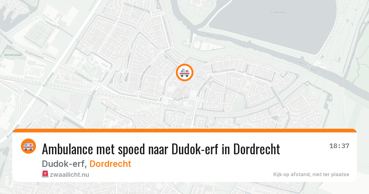 Ambulance met spoed naar Dudok-erf in Dordrecht — 17 jul 2026